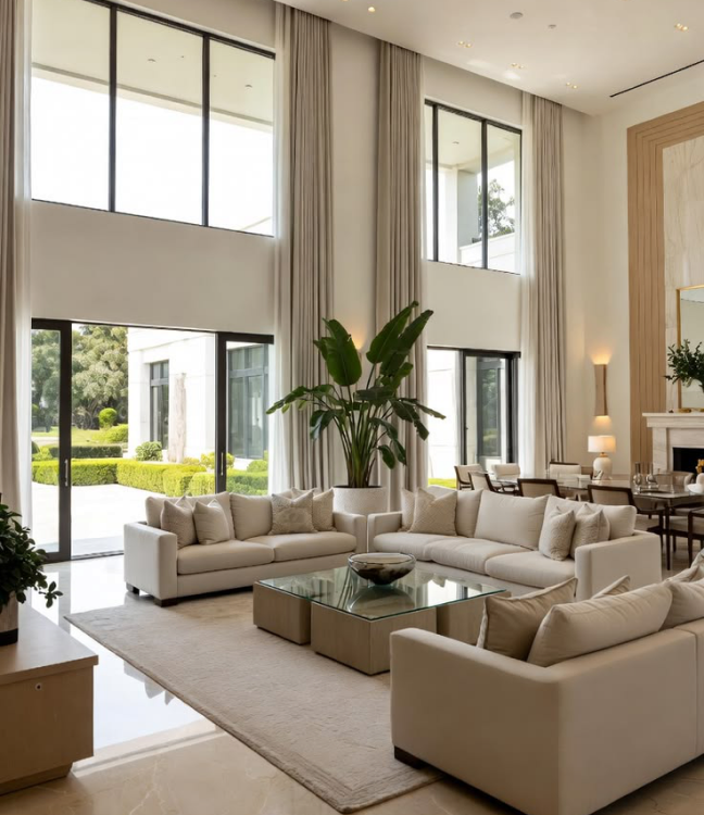 The Oak House modern living room