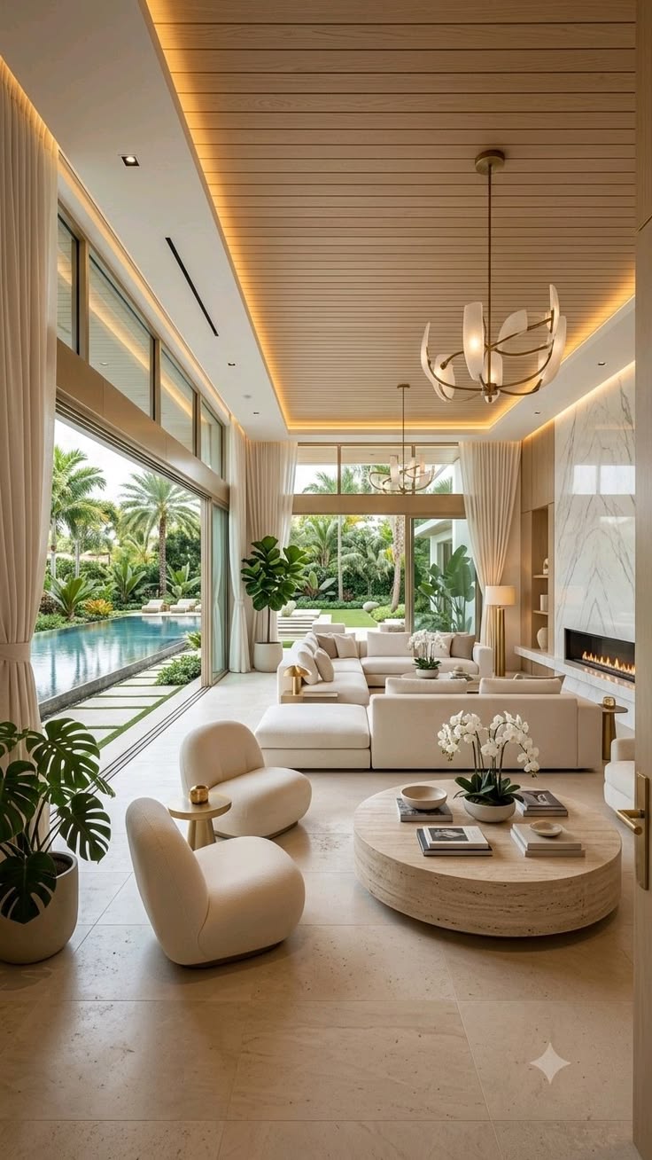 Luxury modern living room interior